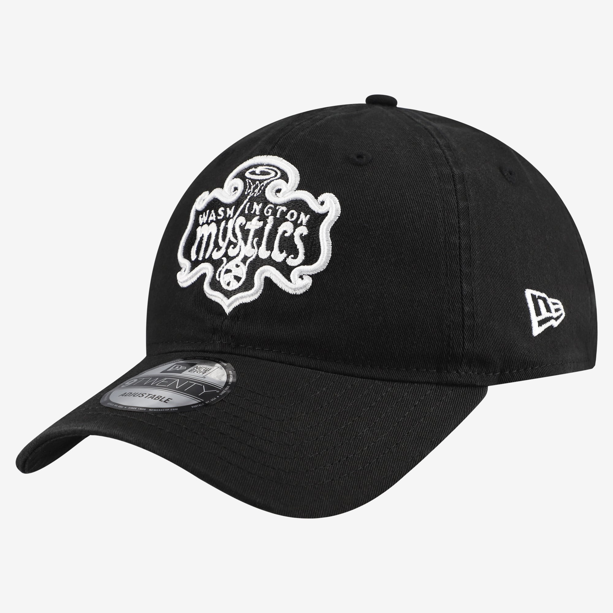 Men's New Era Black Washington Mystics 9TWENTY Adjustable Hat