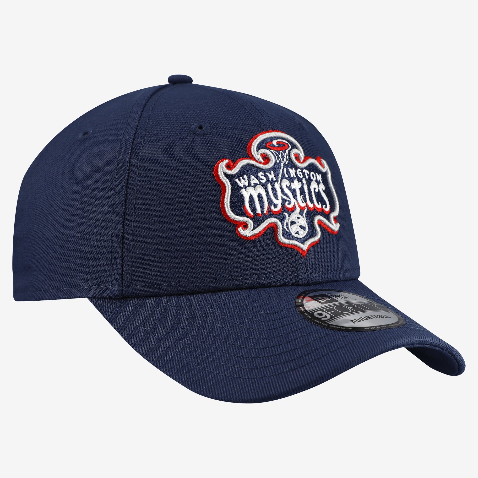 Men's New Era Navy Washington Mystics Team 9FORTY Adjustable Hat