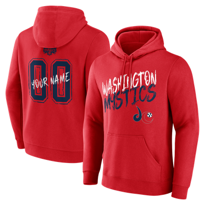 Washington Mystics Hustle Personalized Name & Number Hoodie - Red