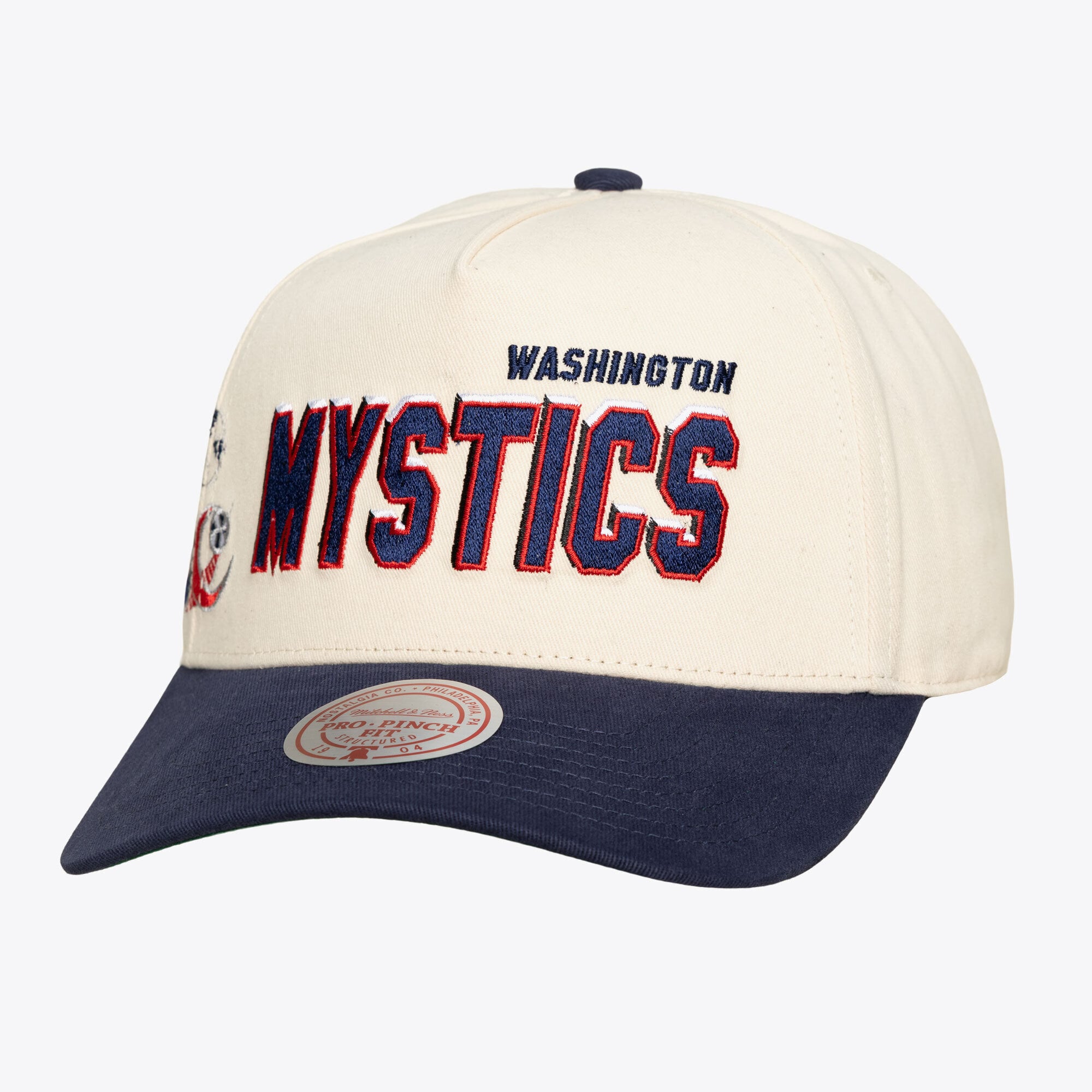 Unisex Mitchell & Ness Cream Washington Mystics Big Time Pro Crown Snapback Hat