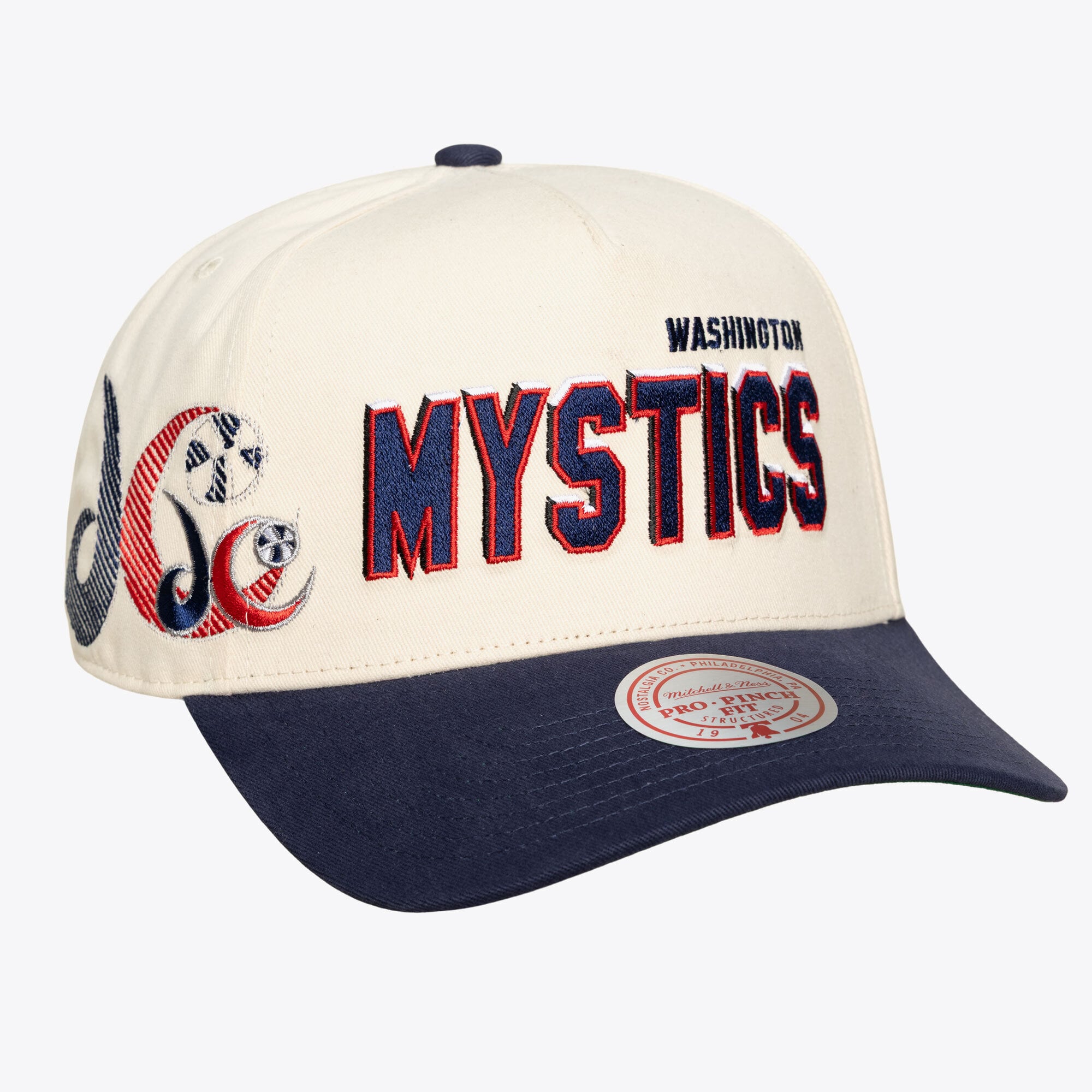 Unisex Mitchell & Ness Cream Washington Mystics Big Time Pro Crown Snapback Hat
