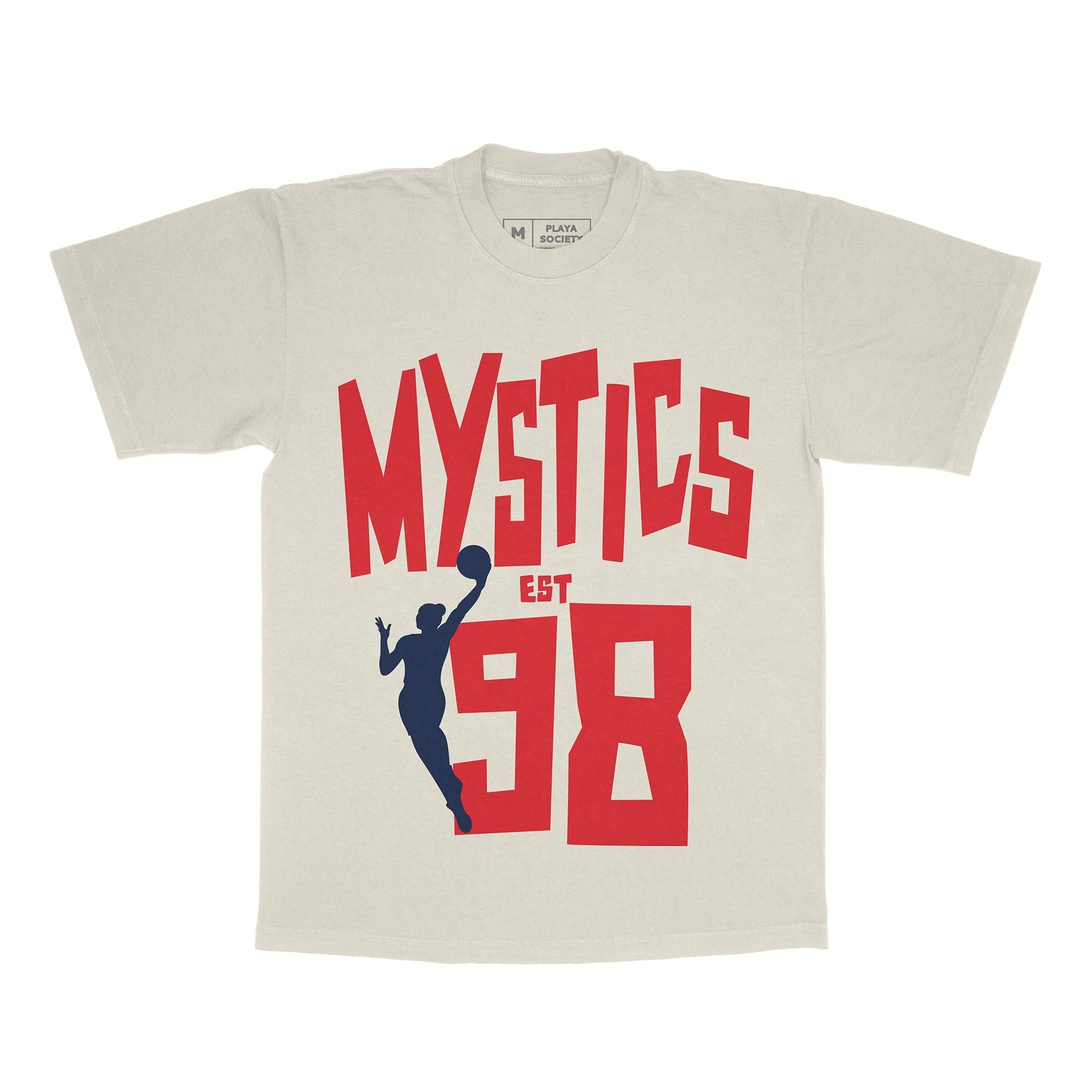 T-shirt unisexe Playa Society Oatmeal Washington Mystics Est