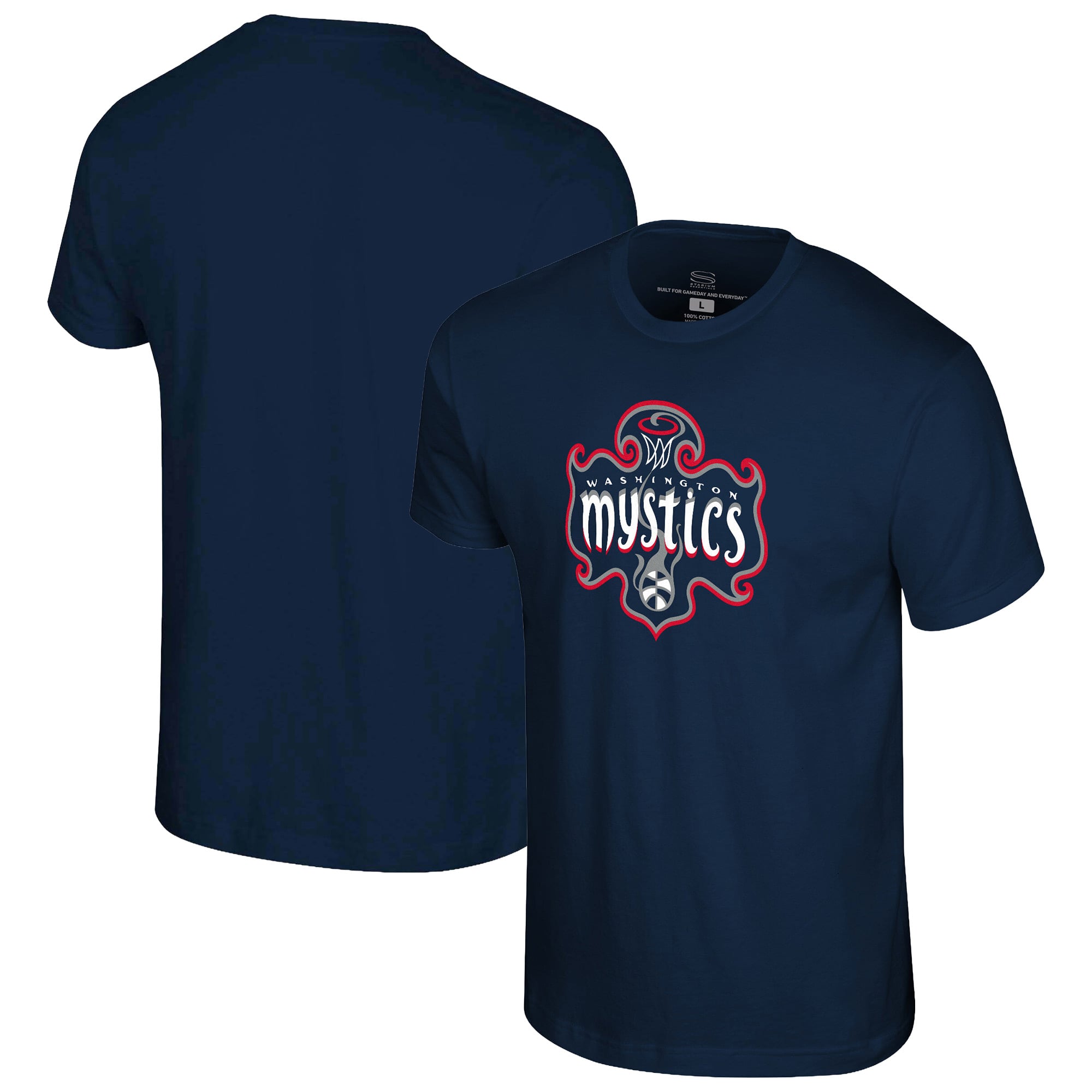 T-shirt unisexe Stadium Essentials bleu marine Washington Mystics Origins avec logo couleur