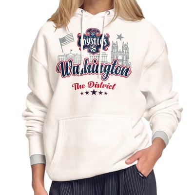 Washington Mystics Starter Women's City Slogan Fleece Hoodie - White