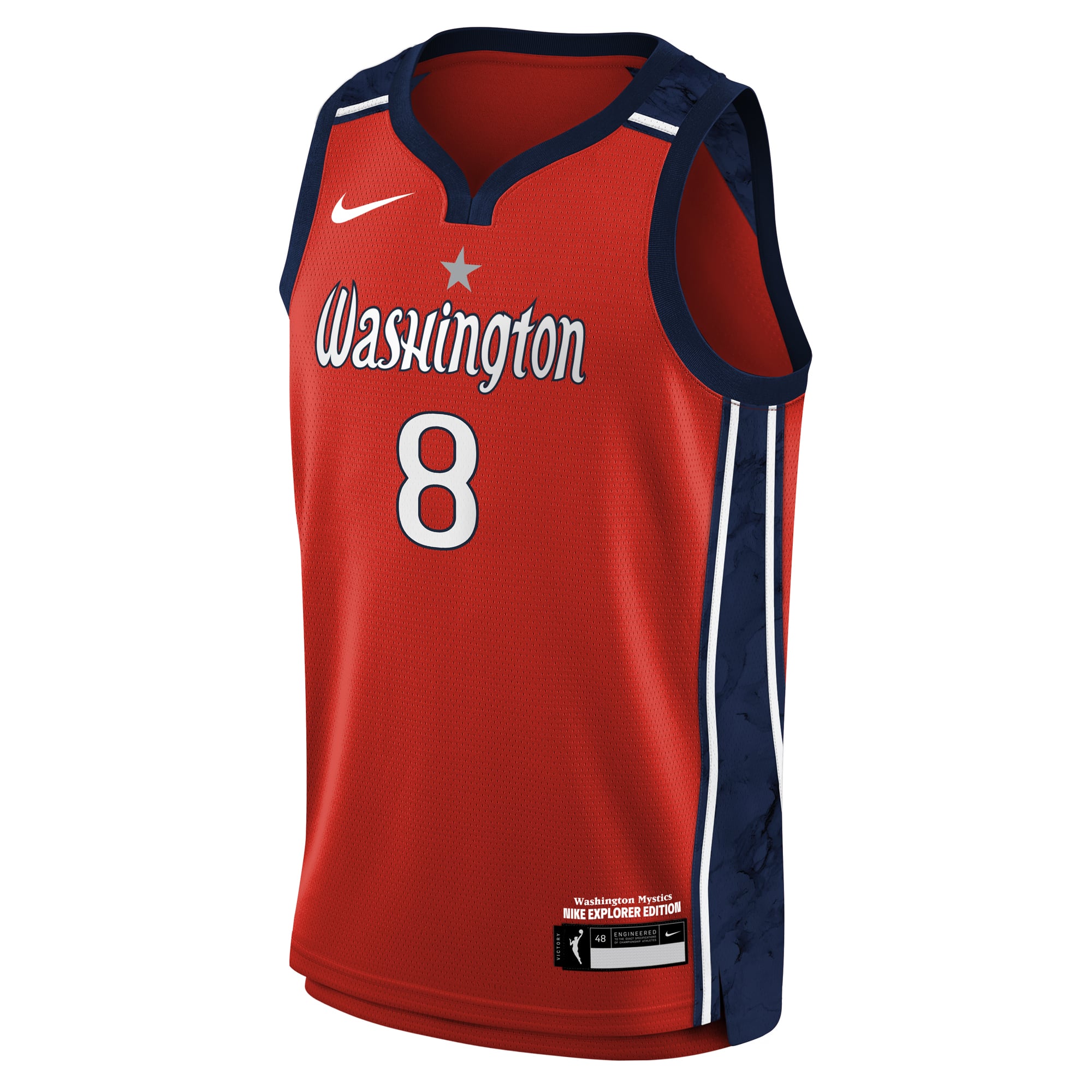 Maillot de joueuse Nike Georgia Amoore rouge Washington Mystics Victory pour enfant - Édition Explorer