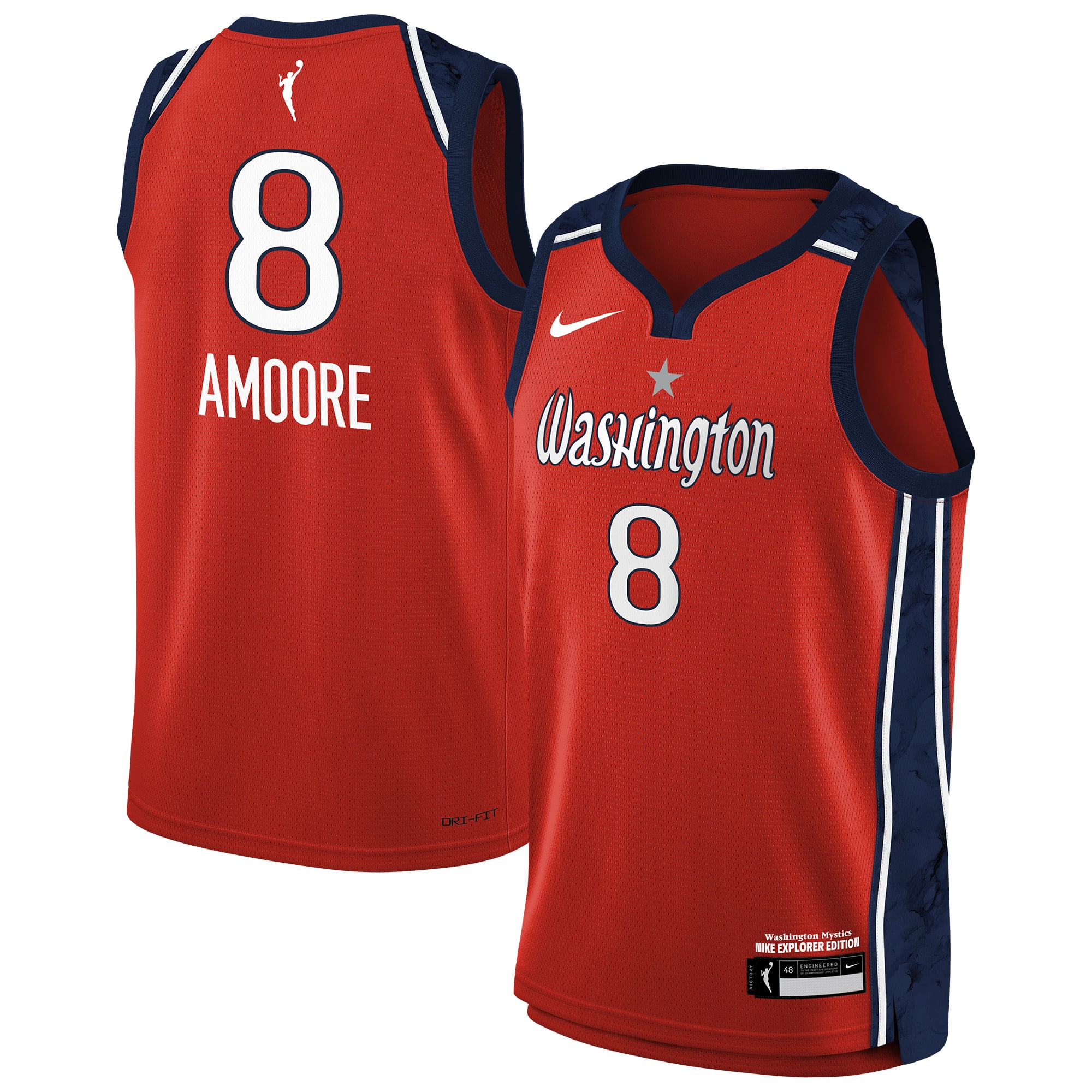 Maillot de joueuse Nike Georgia Amoore rouge Washington Mystics Victory pour enfant - Édition Explorer