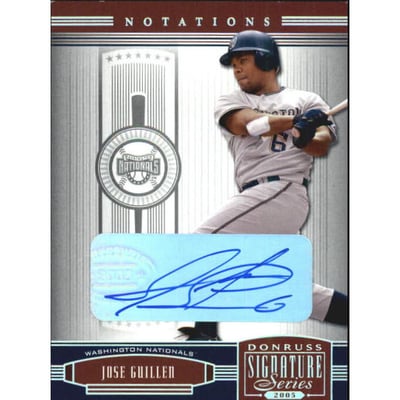 2005 Donruss Signature Autograph Silver Notation #147 Jose Guillen T4