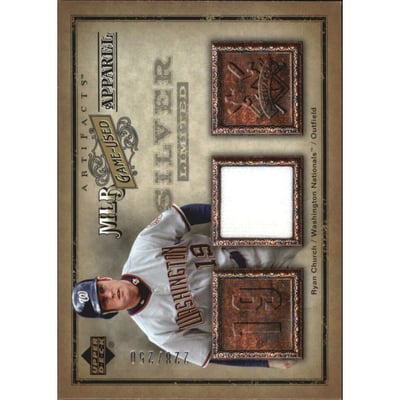 2006 Artifacts MLB Game-Used Apparel Silver Limited #RC Ryan Church Jsy/250