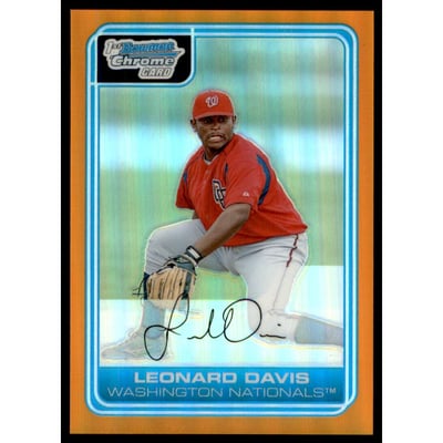 2006 Bowman Chrome Prospects Orange Refractors #BC109 Leonard Davis