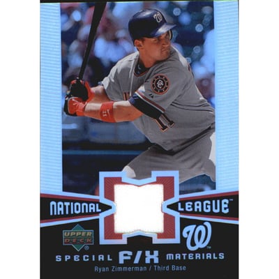 2006 Upper Deck Special F/X Materials #RZ Ryan Zimmerman Jsy
