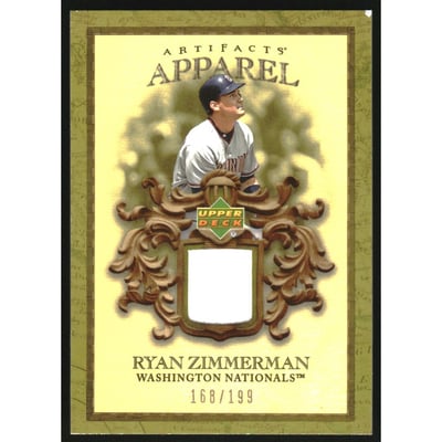 2007 Artifacts MLB Apparel #RZ Ryan Zimmerman