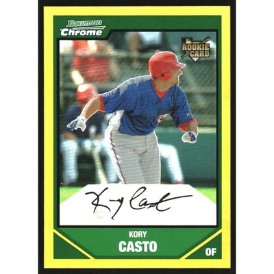 2007 Bowman Chrome Draft Gold Refractors #BDP38 Kory Casto