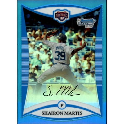 2008 Bowman Chrome Draft Prospects Blue Refractors #BDPP70 Shairon Martis FG