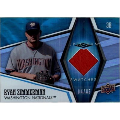 2008 Upper Deck Spectrum Spectrum Swatches #RZ Ryan Zimmerman