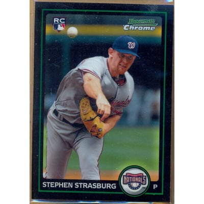 2010 Bowman Chrome Refractors #205A Stephen Strasburg