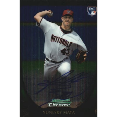 2011 Bowman Chrome Rookie Autographs #200 Yunesky Maya