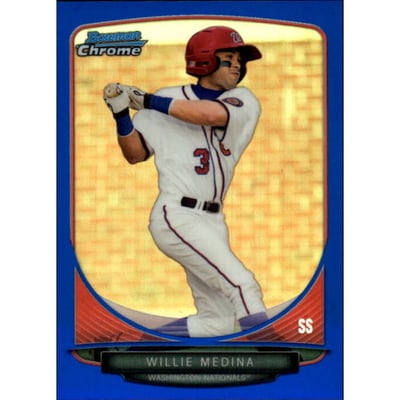 2013 Bowman Chrome Draft Draft Picks Blue Refractors #BDPP129 Willie Medina