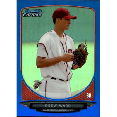 2013 Bowman Chrome Draft Draft Picks Blue Refractors #BDPP41 Drew Ward