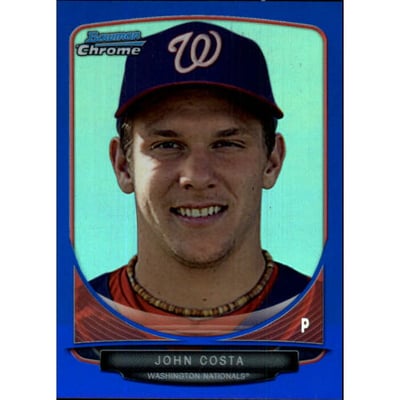 2013 Bowman Chrome Draft Draft Picks Blue Refractors #BDPP81 John Costa