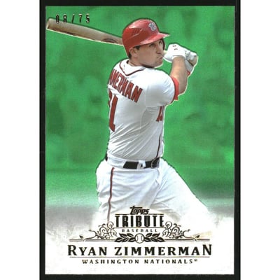 2013 Topps Tribute Green #43 Ryan Zimmerman