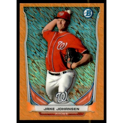 2014 Bowman Chrome Bowman Scout Top 5 Mini Orange Refractors #BMWN5 Jake Johansen