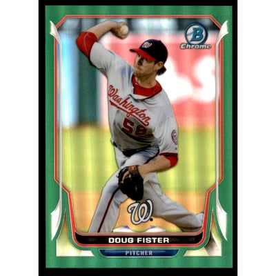 2014 Bowman Chrome Green Refractors #178 Doug Fister