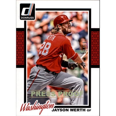 2014 Donruss Press Proofs Gold #46 Jayson Werth