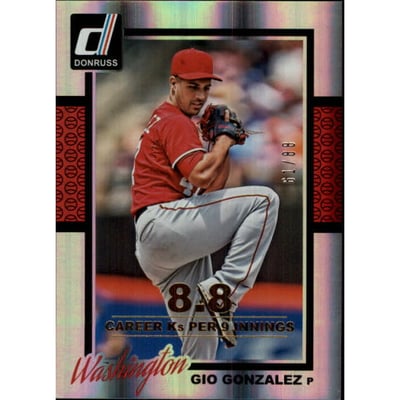 2014 Donruss Stat Line Career #357 Gio Gonzalez/88