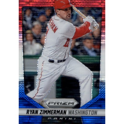 2014 Panini Prizm Prizms Red White and Blue Pulsar #16 Ryan Zimmerman