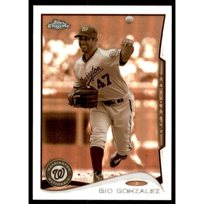 2014 Topps Chrome Sepia Refractors #195 Gio Gonzalez