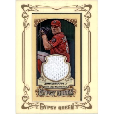 2014 Topps Gypsy Queen Framed Mini Relics #GMRJZ Jordan Zimmermann