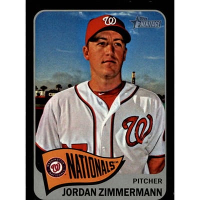 2014 Topps Heritage Black Border #THC492 Jordan Zimmermann