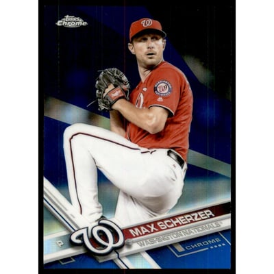 2017 Topps Chrome Blue Refractors #159 Max Scherzer