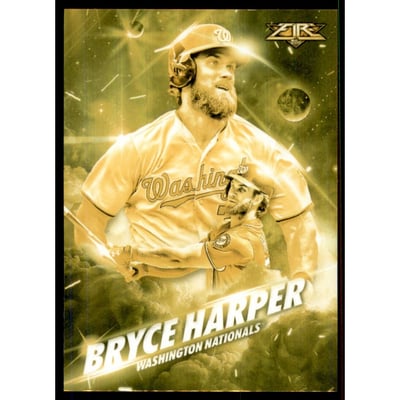 2017 Topps Fire Fired Up Gold Minted #F10 Bryce Harper