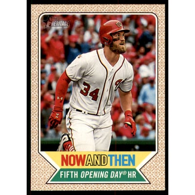 2017 Topps Heritage Now and Then #NT2 Bryce Harper