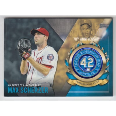 2017 Topps Jackie Robinson Logo Patch #JRPCMSC Max Scherzer