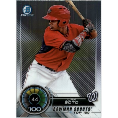 2018 Bowman Chrome Scouts Top 100 #BTP44 Juan Soto