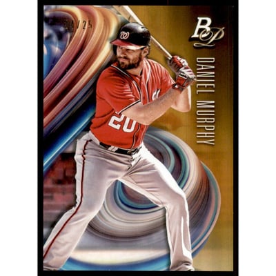2018 Bowman Platinum Orange #12 Daniel Murphy
