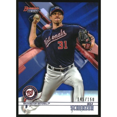 2018 Bowman's Best Blue Refractors #63 Max Scherzer