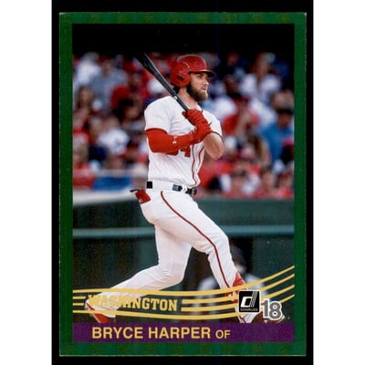 2018 Donruss Holo Green #270 Bryce Harper RETRO