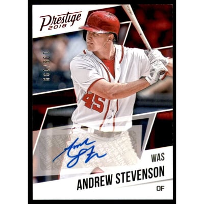 2018 Prestige Autographs Xtra Points Red #15 Andrew Stevenson