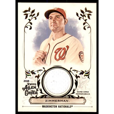 2018 Topps Allen and Ginter Relics #FSRARZ Ryan Zimmerman A