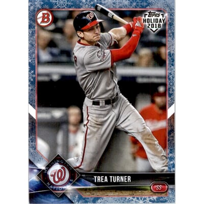 2018 Topps Bowman Holiday White Snow #THTT Trea Turner