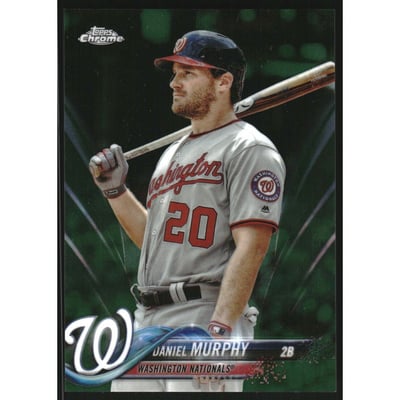 2018 Topps Chrome Green Refractors #196 Daniel Murphy