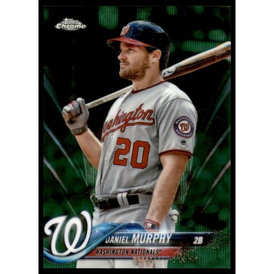 2018 Topps Chrome Green Wave Refractors #196 Daniel Murphy