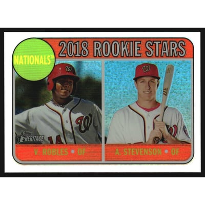 2018 Topps Heritage Chrome Refractors #THC284 Andrew Stevenson/Victor Robles