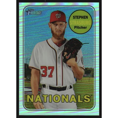 2018 Topps Heritage Chrome Refractors #THC92 Stephen Strasburg