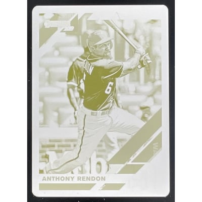 2019 Panini Donruss Printing Plate Yellow #180 Anthony Rendon 1/1