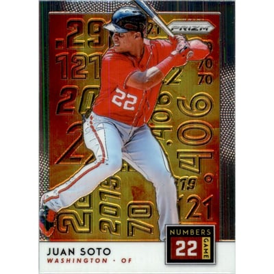 2019 Panini Prizm Numbers Game #1 Juan Soto