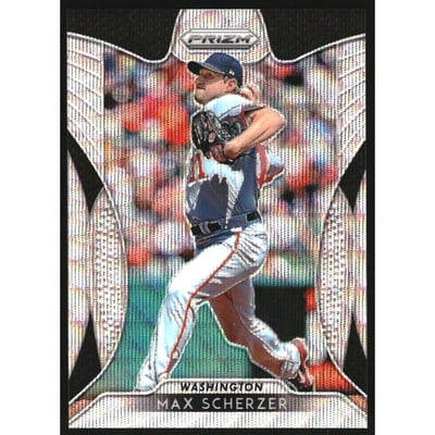 2019 Panini Prizm Prizms Blue Wave #68 Max Scherzer